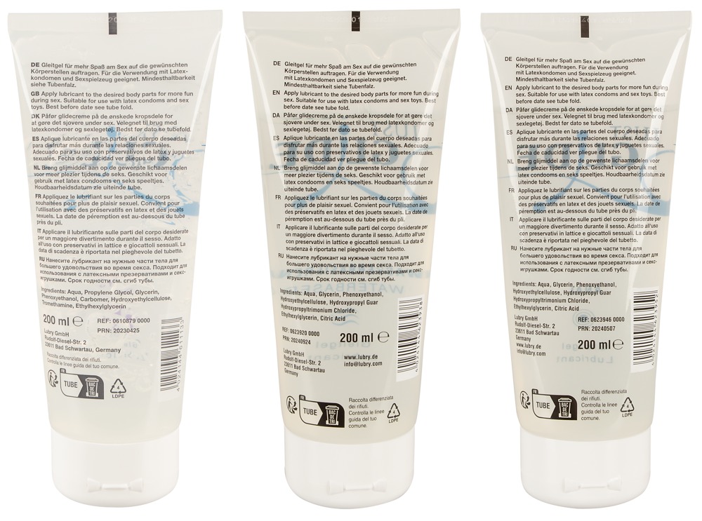 Just Glide Set Lubrifianți 3 x 200 ml Waterbased Anal Toys - imagine 3