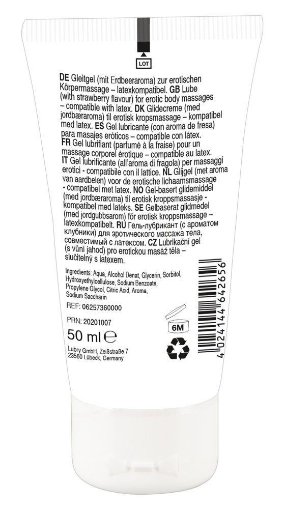 Lick It Strawberry Gel Comestibil pentru Masaj 50 ml - imagine 2