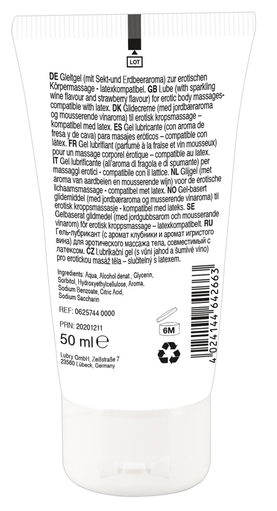 Lick It Wine-Strawberry Gel Comestibil pentru Masaj 50 ml - imagine 2