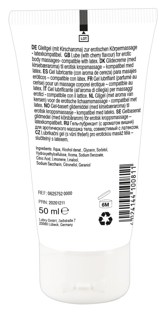 Lick It Wild Cherry Gel Comestibil pentru Masaj 50 ml - imagine 2