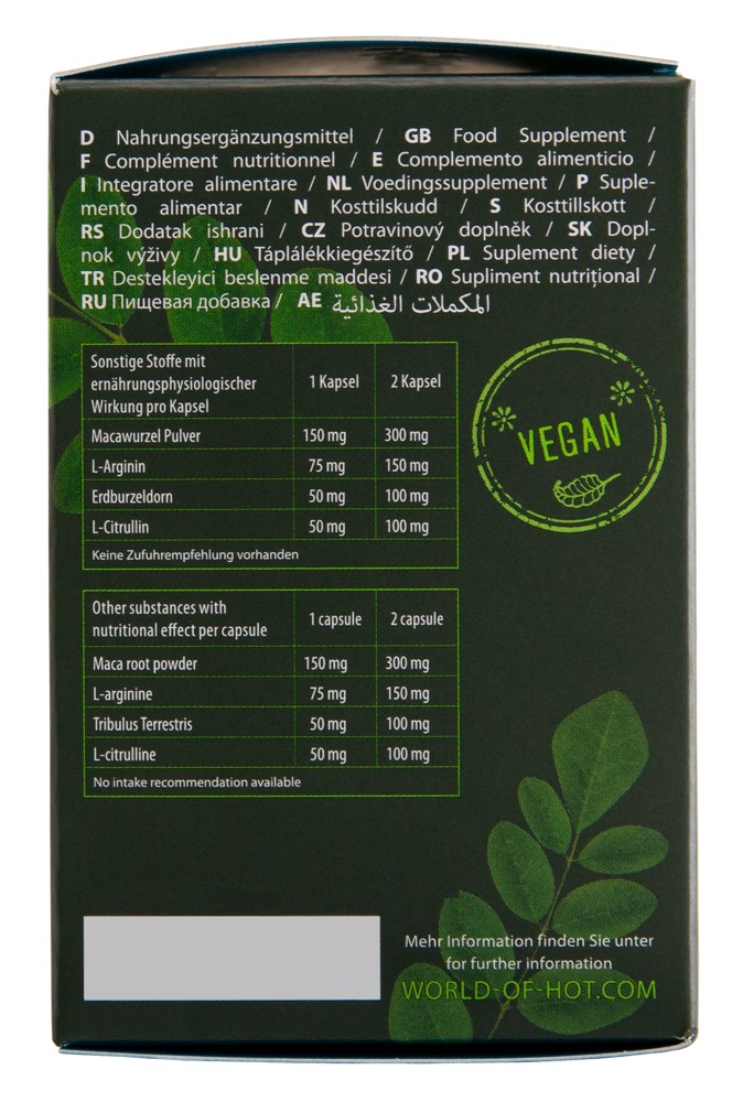 HOT BIO Moringa Man Caps Supliment Alimentar pentru Bărbați 60 Capsule - imagine 5