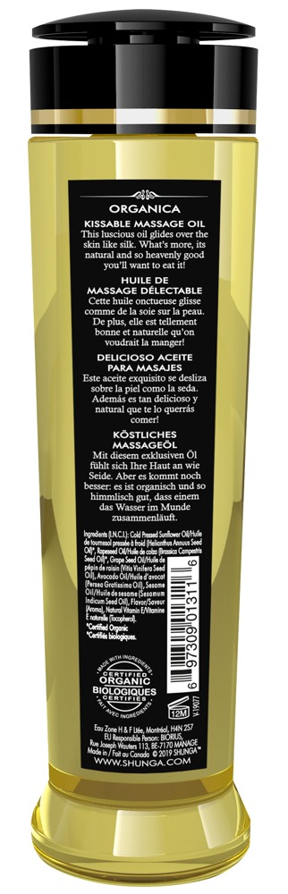 Shunga Organica Kissable Ulei de Masaj Green Tea Vegan 240 ml - imagine 3
