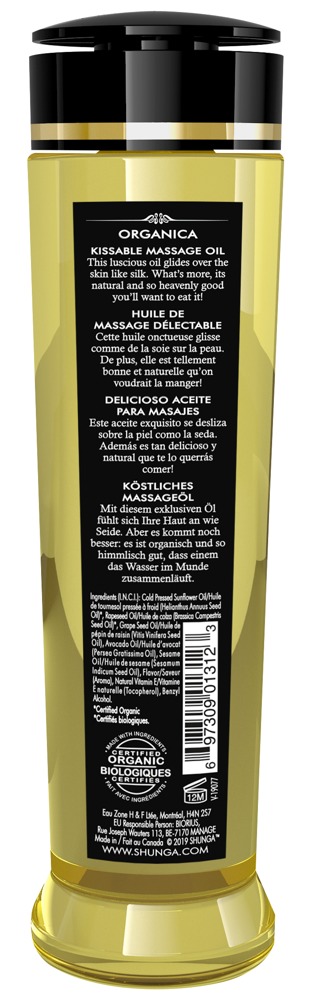 Shunga Organica Kissable Ulei de Masaj Green Tea Vegan 240 ml - imagine 6