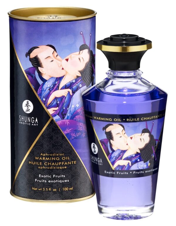 Shunga Raspberry Feeling Ulei de Masaj Afrodisiac cu Efect de Încălzire 100 ml - imagine 4