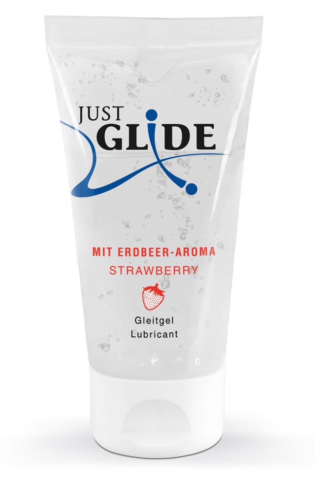 Just Glide Strawberry Lubrifiant pe Bază de Apă cu Aromă de Căpșuni