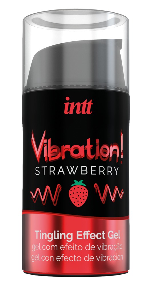 Vibrații! Strawberry intt Gel Intim cu Efect Vibrant și Încălzitor 15 ml - imagine 2