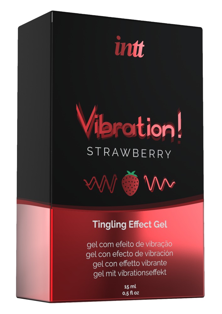 Vibrații! Strawberry intt Gel Intim cu Efect Vibrant și Încălzitor 15 ml