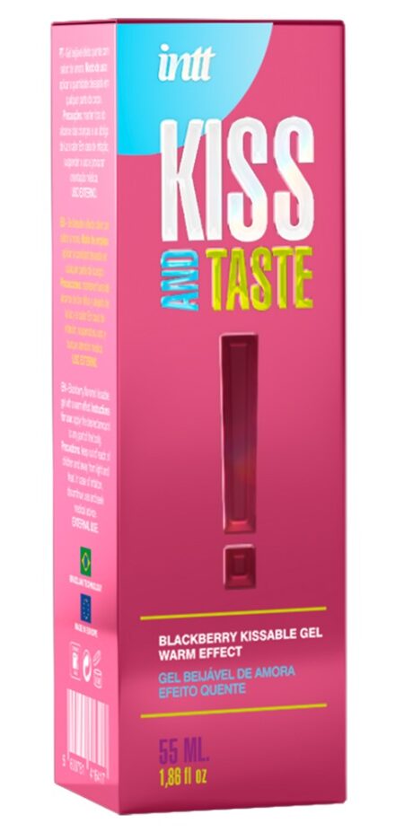 INTT Kiss and Taste! Gel Comestibil cu Aromă de Mure și Efect de Încălzire, 55 ml
