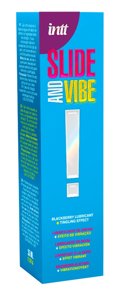 INTT Slide and Vibe! Lubrifiant cu Aromă de Mure și Efect de Furnicături, 35 ml