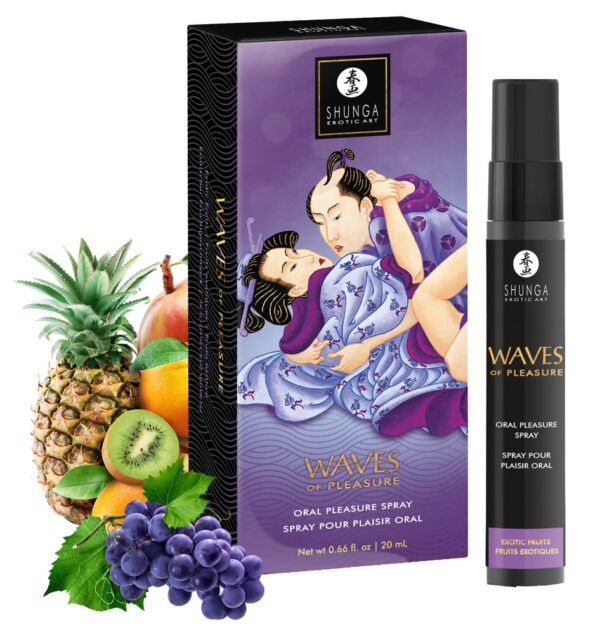 Waves of Pleasure Exotic Shunga Spray Oral cu Aromă de Fructe Exotice 20 ml