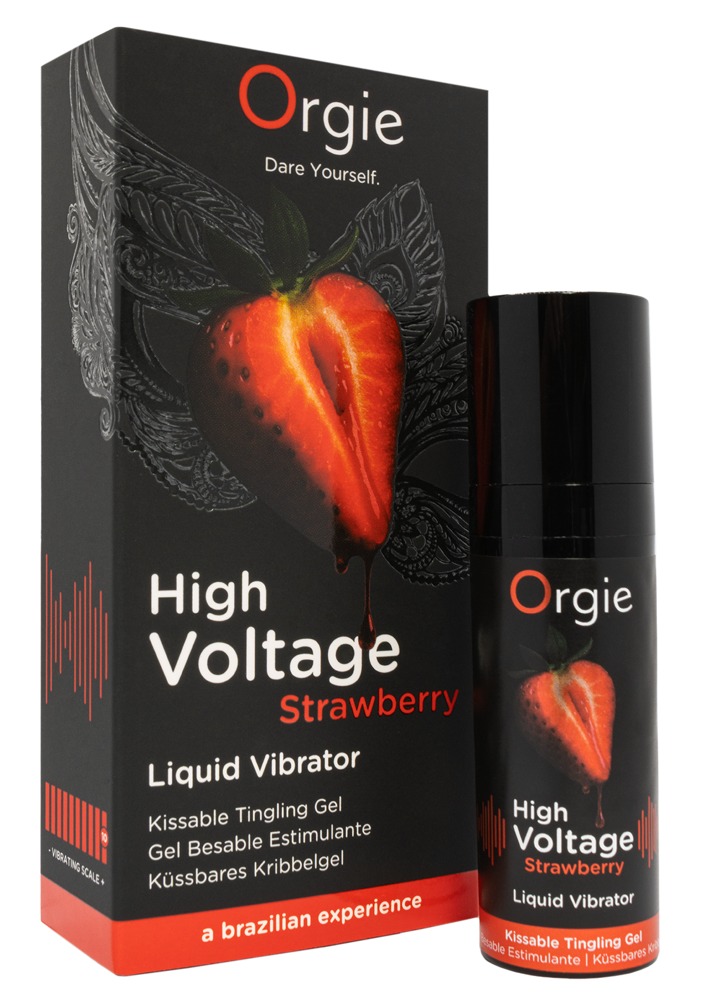 High Voltage Strawberry Orgie Gel Stimulator cu Efect Vibrant 15 ml - imagine 3