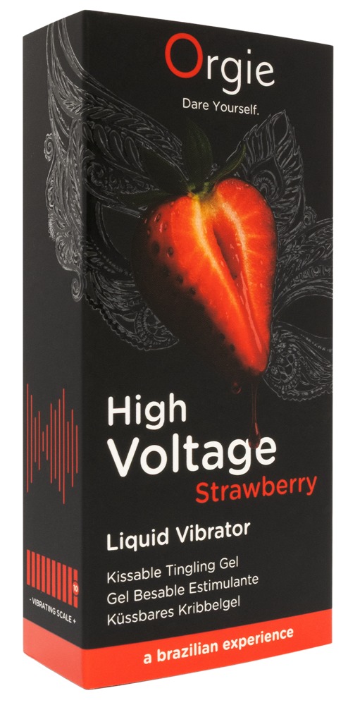 High Voltage Strawberry Orgie Gel Stimulator cu Efect Vibrant 15 ml