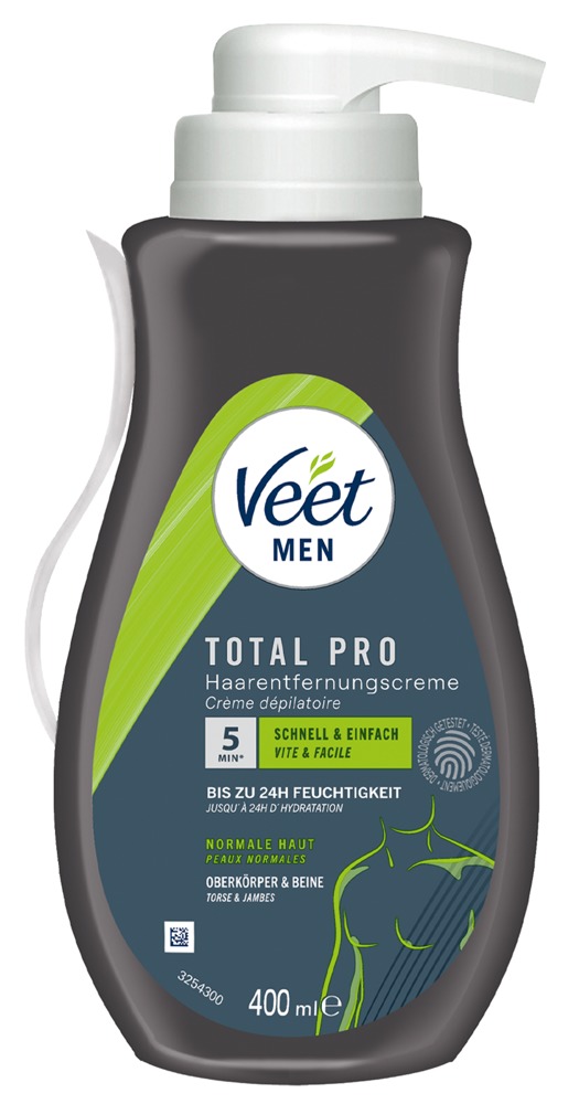Veet Men TOTAL PRO Cremă Depilatoare pentru Corp 400 ml - imagine 2