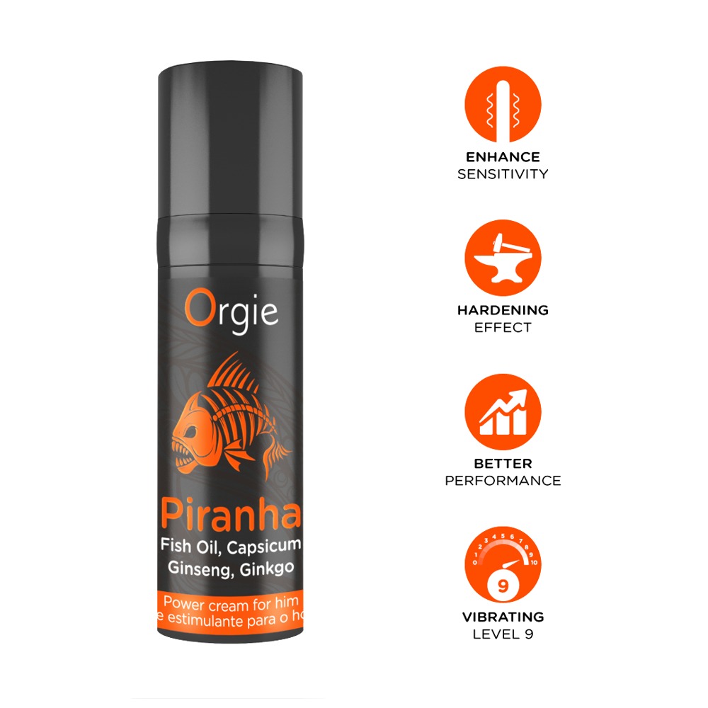 Orgie Piranha Power Cremă Stimulatoare pentru Bărbați 15 ml - imagine 5