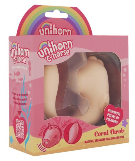 UNIHORN C-Horse Coral Throb Vibrator Dual Flexibil cu 10 Moduri