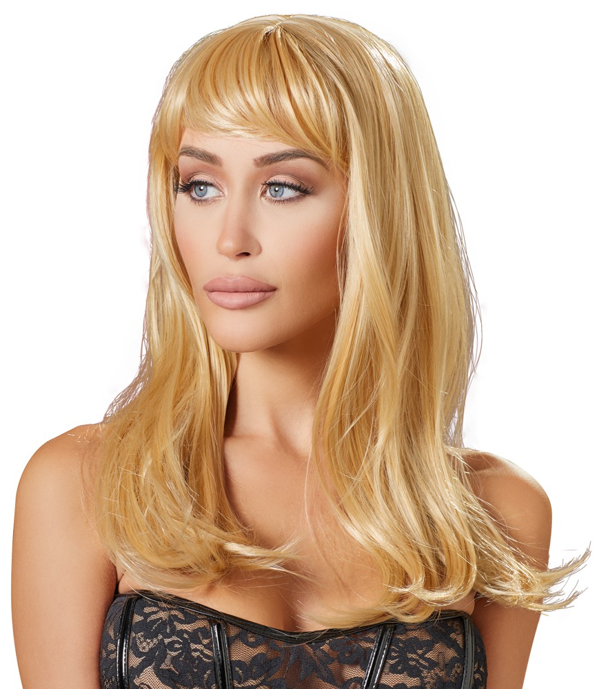 Lung Blonde Perucă Blondă Lungă 45 cm cu Fixare Reglabilă - imagine 2
