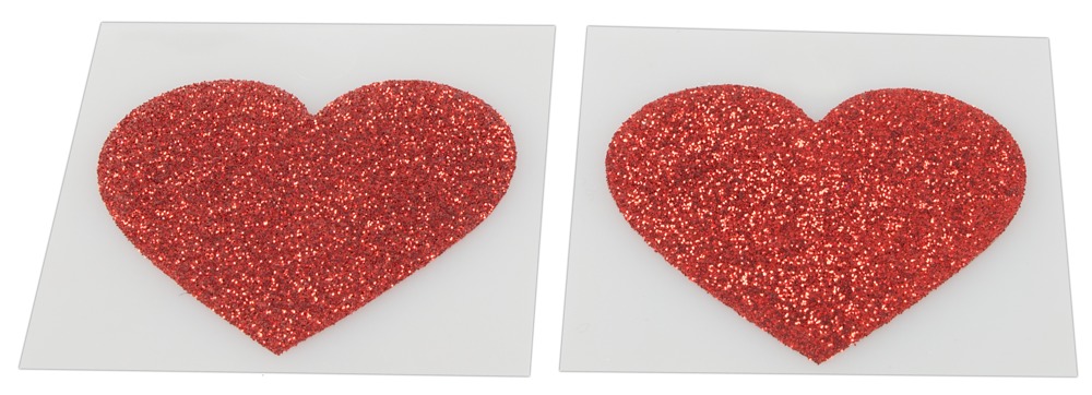 Nipple Stickers Heart Autocolante pentru Sfârcuri în Formă de Inimă Roșii - imagine 3