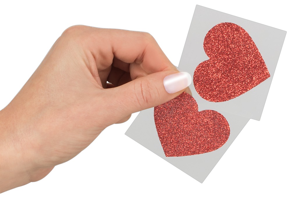 Nipple Stickers Heart Autocolante pentru Sfârcuri în Formă de Inimă Roșii - imagine 5