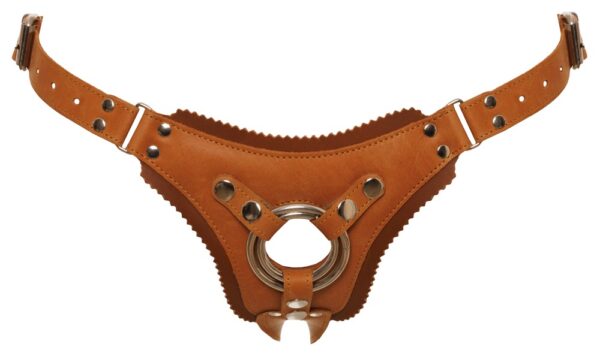 Ham din piele naturală pentru strap-on - imagine 6