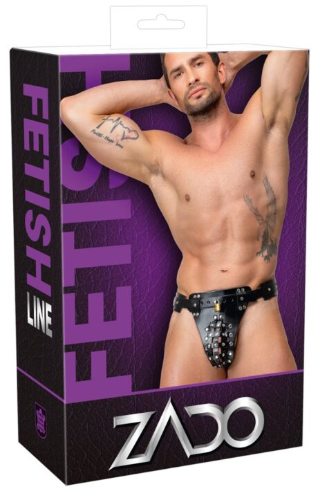 Jockstrap din piele cu sistem reglabil
