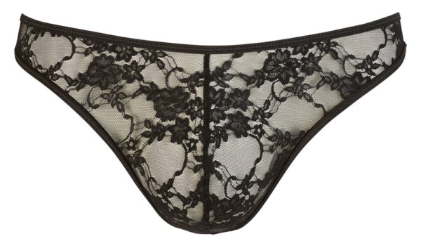 Slip pentru Bărbați din Dantelă Elastică, Negru - imagine 5