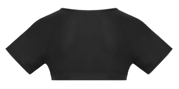 Svenjoyment Crop Top pentru Bărbați cu Piept Decupat și Plasă, Negru - imagine 7