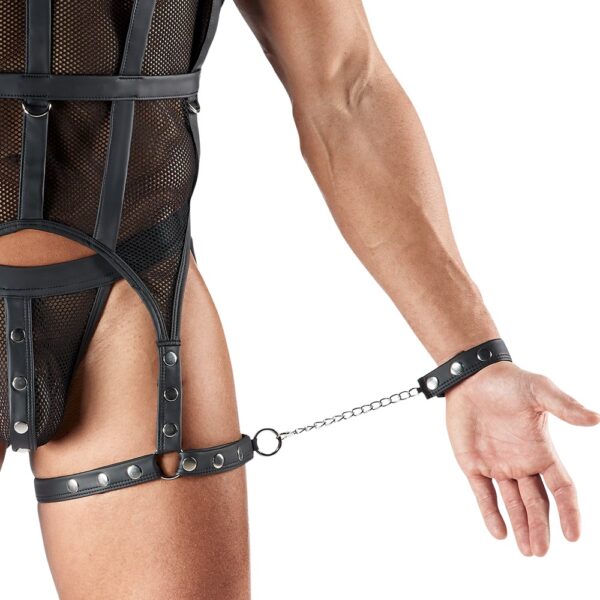 Svenjoyment BONDAGE Set Bărbați cu Top Jock Hamuri și Cătușe - imagine 6