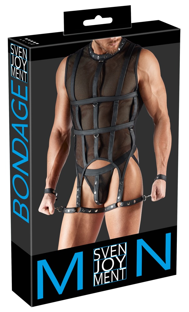 Svenjoyment BONDAGE Set Bărbați cu Top Jock Hamuri și Cătușe