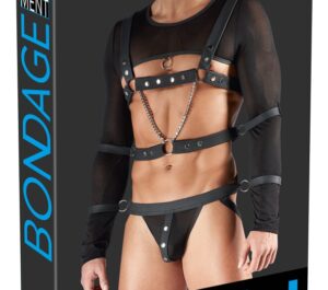 Svenjoyment BONDAGE Set pentru Bărbați cu Top Ham Jock și Cătușe