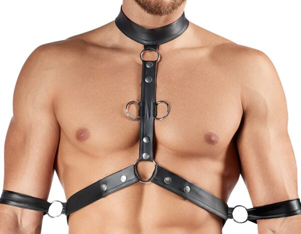 Svenjoyment BONDAGE Set Bărbați cu Ham Pantaloni și Cătușe - imagine 5
