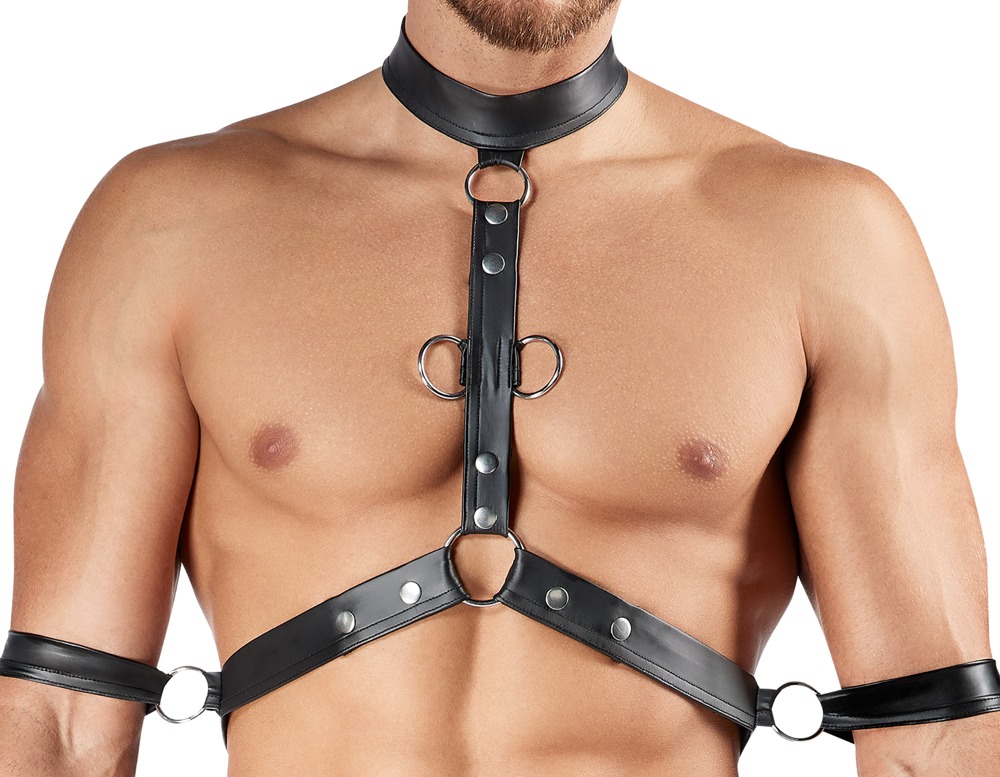 Svenjoyment BONDAGE Set Bărbați cu Ham Pantaloni și Cătușe - imagine 5