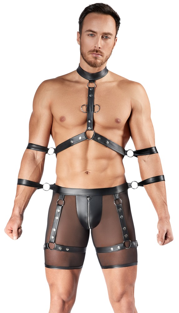Svenjoyment BONDAGE Set Bărbați cu Ham Pantaloni și Cătușe - imagine 2