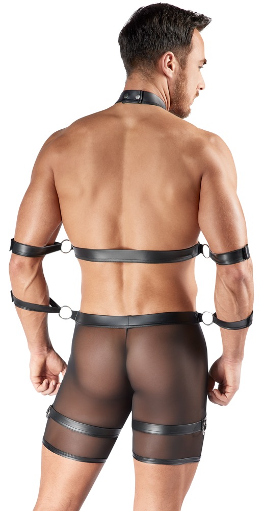Svenjoyment BONDAGE Set Bărbați cu Ham Pantaloni și Cătușe - imagine 4