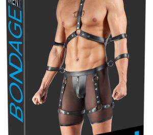 Svenjoyment BONDAGE Set Bărbați cu Ham Pantaloni și Cătușe