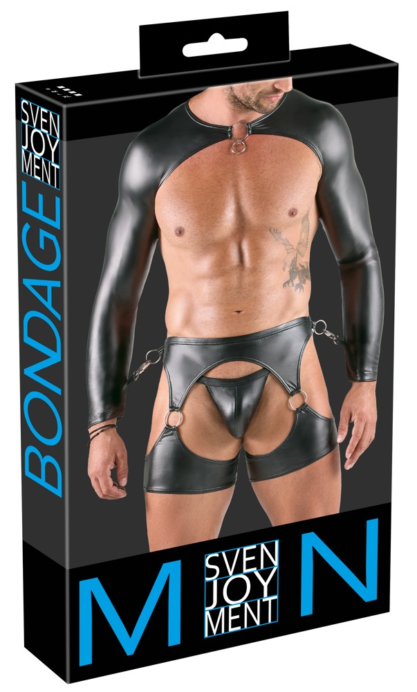 Svenjoyment Bondage Set pentru Bărbați cu Bolero Ham și Jock 3 Piese
