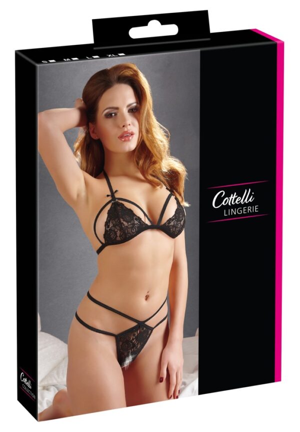 Dantelă Set Negru