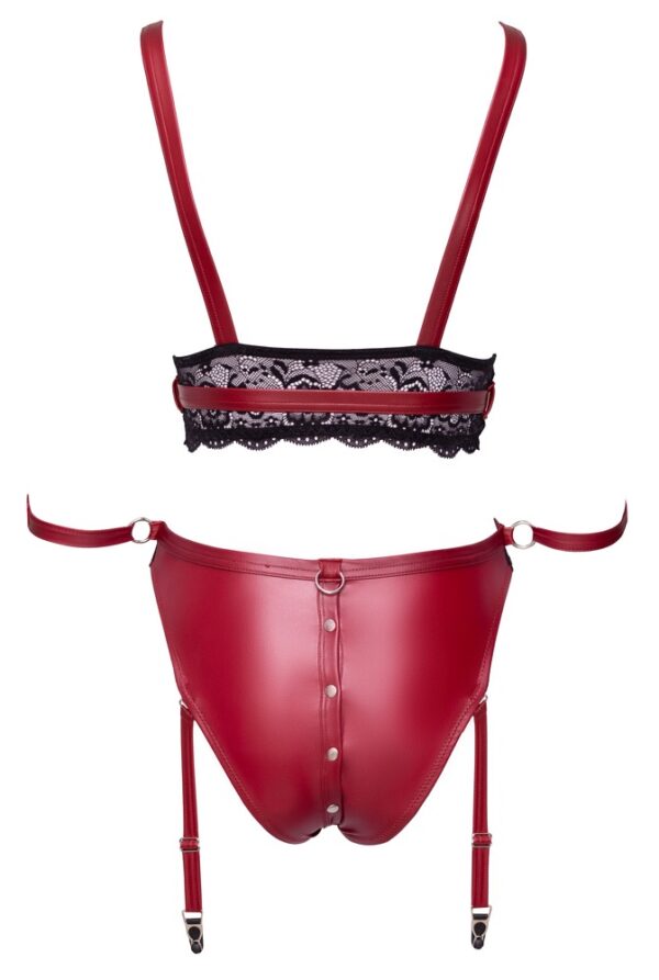 Cottelli BONDAGE Set Bralette și Slip cu Portjartier Bondage - imagine 7