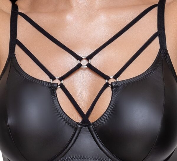 Cottelli LINGERIE Set Sutien cu Balene și Rio String Matte - imagine 5