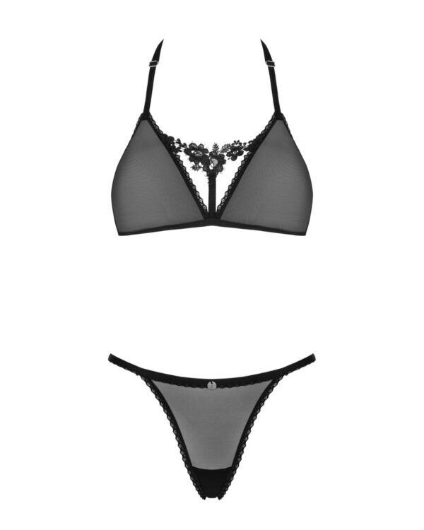 Obsessive Set Sutien și Tanga din Dantelă și Plasă - imagine 3