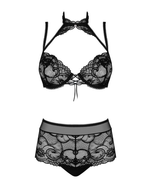 Obsessive Elizenes Set Sutien și Shorty din Dantelă - imagine 3