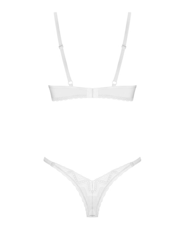 Obsessive Alissium Set Sutien și Tanga din Dantelă, Alb - imagine 7