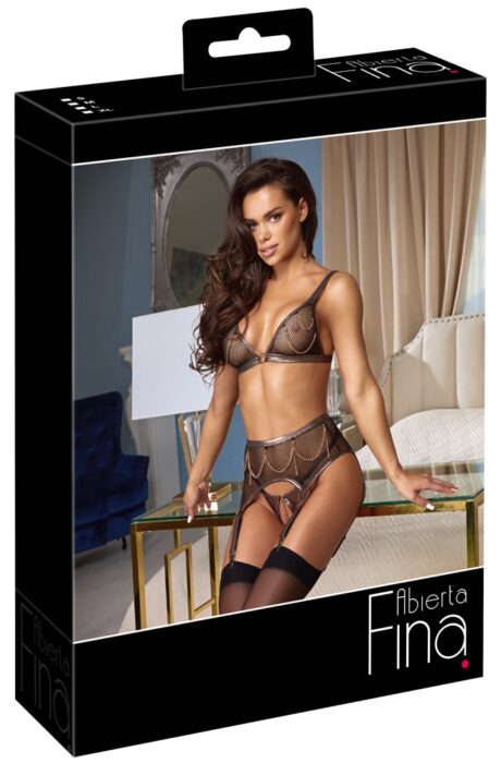 Set Sutien cu Portjartier din Plasă