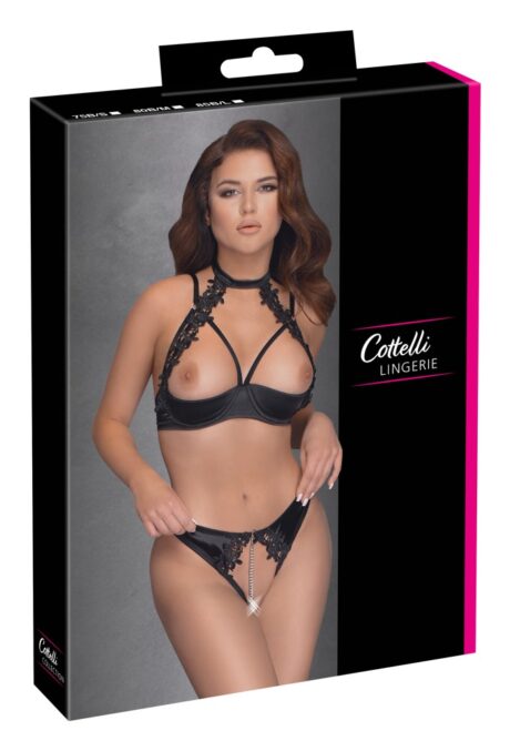 Set Balconette cu Broderie și Choker