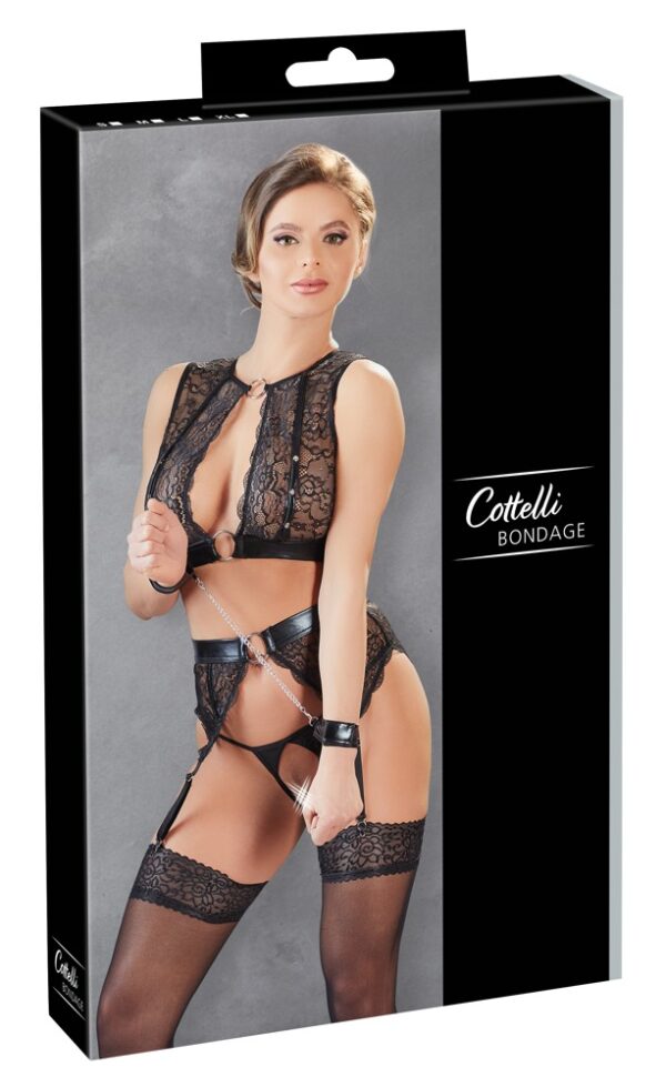 Cottelli BONDAGE Set Top, Portjartier și String Bondage