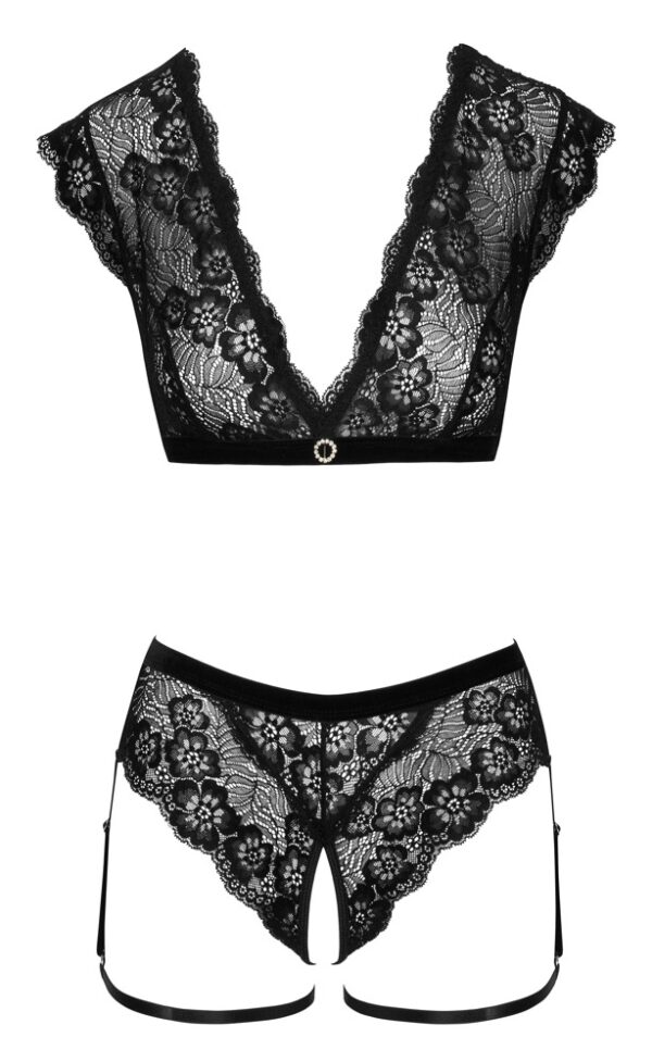 Cottelli LINGERIE Top și Slip Decupat din Dantelă - imagine 5