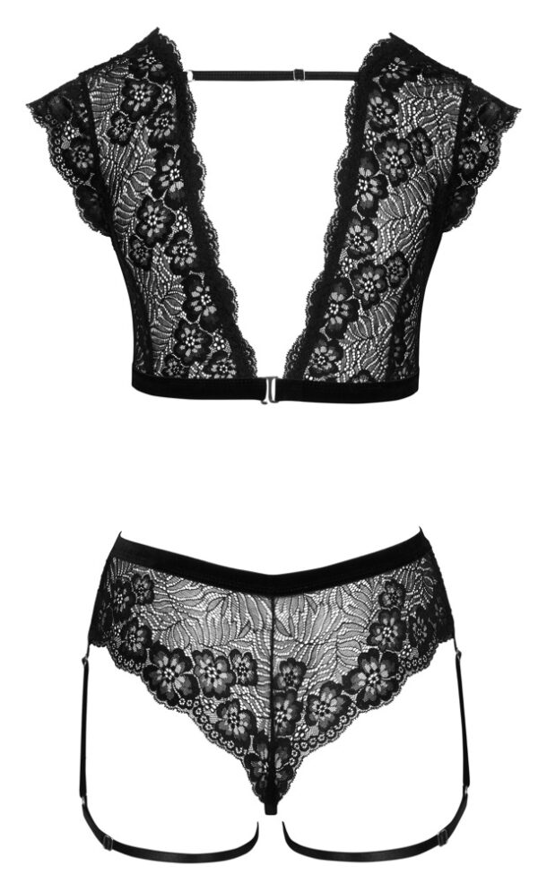 Cottelli LINGERIE Top și Slip Decupat din Dantelă - imagine 6