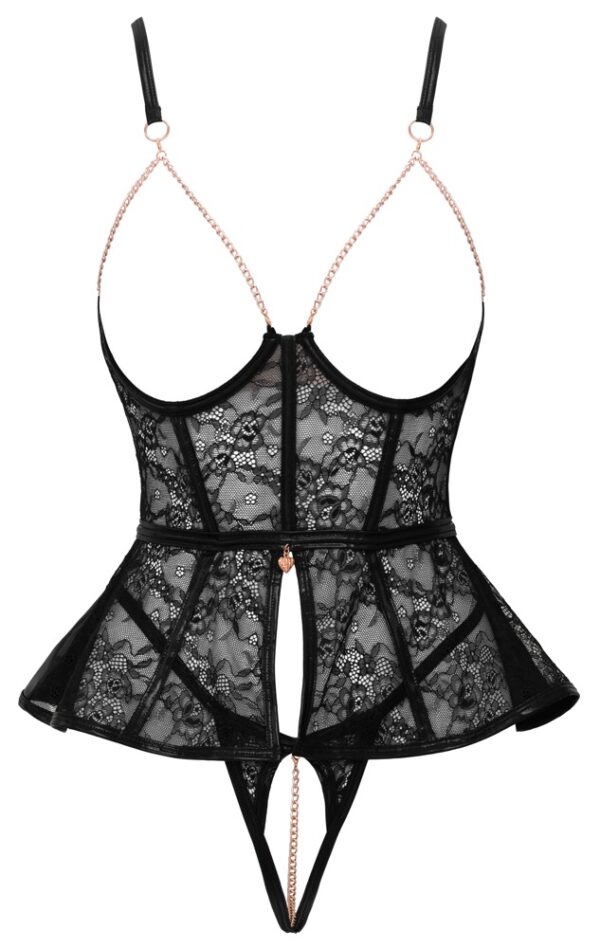Set Top Deschis și Tanga cu Lanțuri - imagine 8