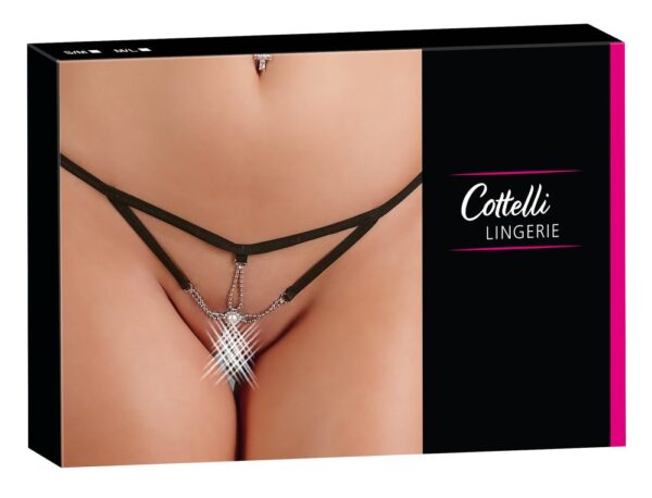 Starfish Tanga cu Perle și Zonă Intimă Deschisă