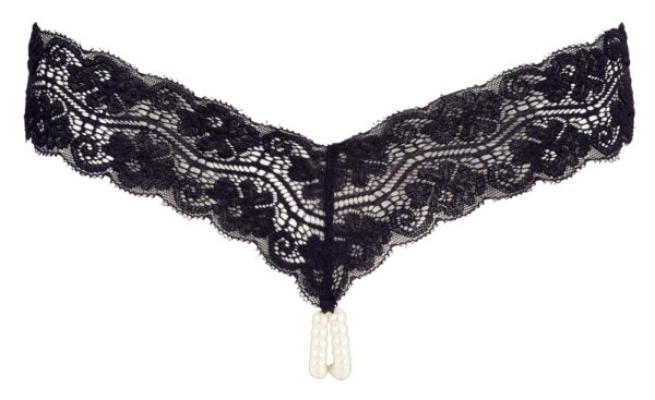 Cottelli Tanga cu Perle Decorative și Dantelă Florală - imagine 7