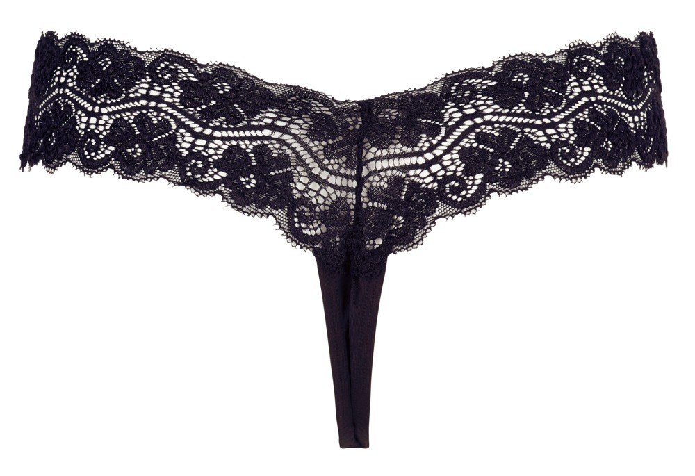 Cottelli Tanga cu Perle Decorative și Dantelă Florală - imagine 8